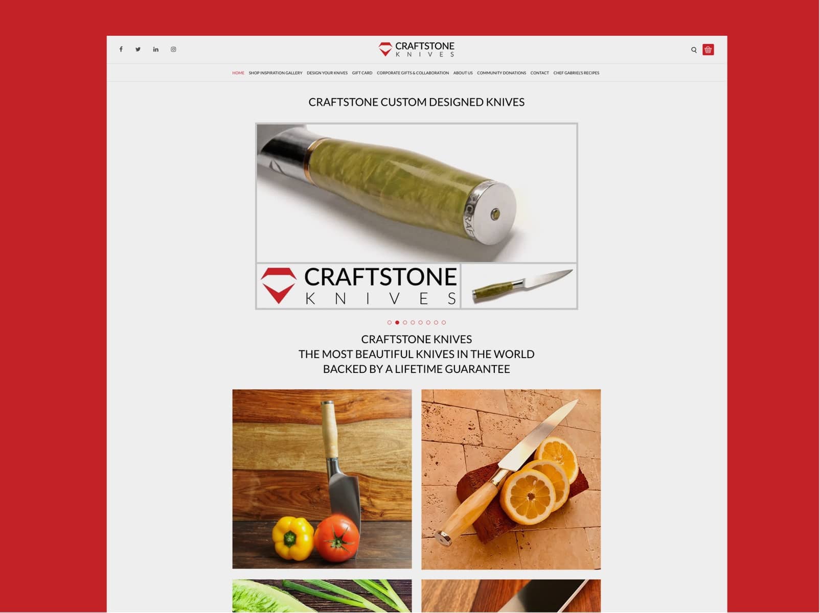 Craftstone Knives product personalization work