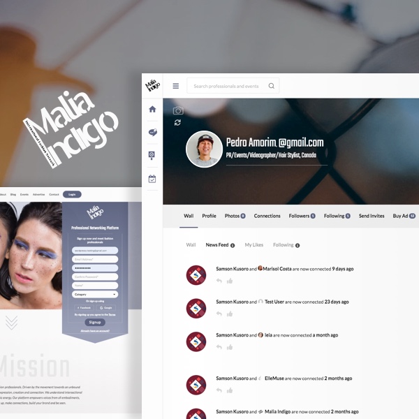 Malia – Social Media Website