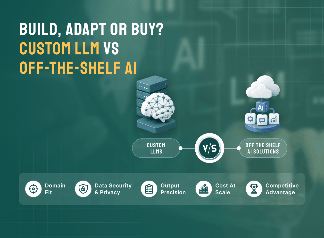How Enterprises Can Choose Between Custom LLMs and Off the Shelf AI Solutions